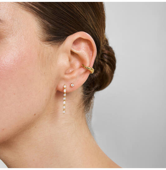  Fairy Dust - Ear studs - Silver / 14kt GP - Zirconia